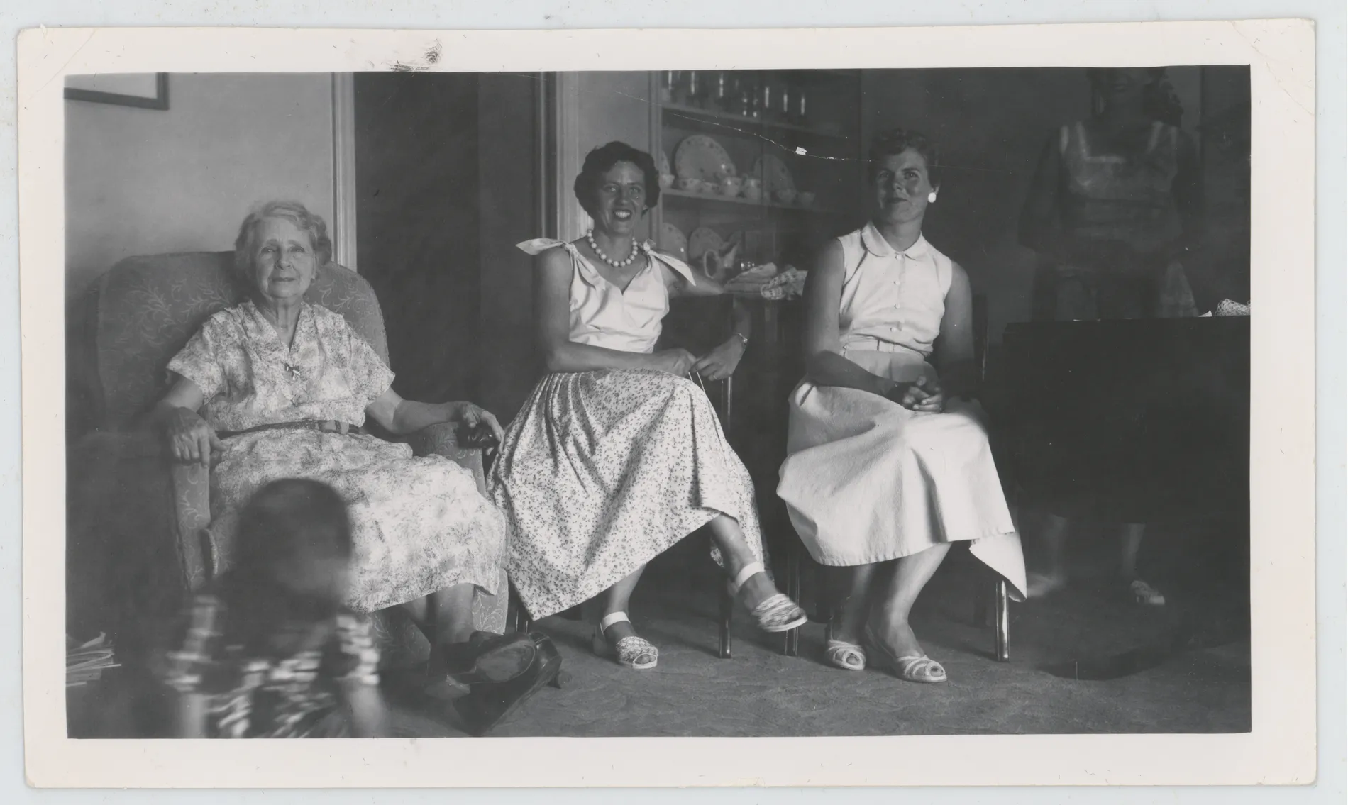Mary Lorene Grizzle Andreas, from [Mrs. Redfield, Jean Allison, and Mary Andreas sitting in the Allison home]