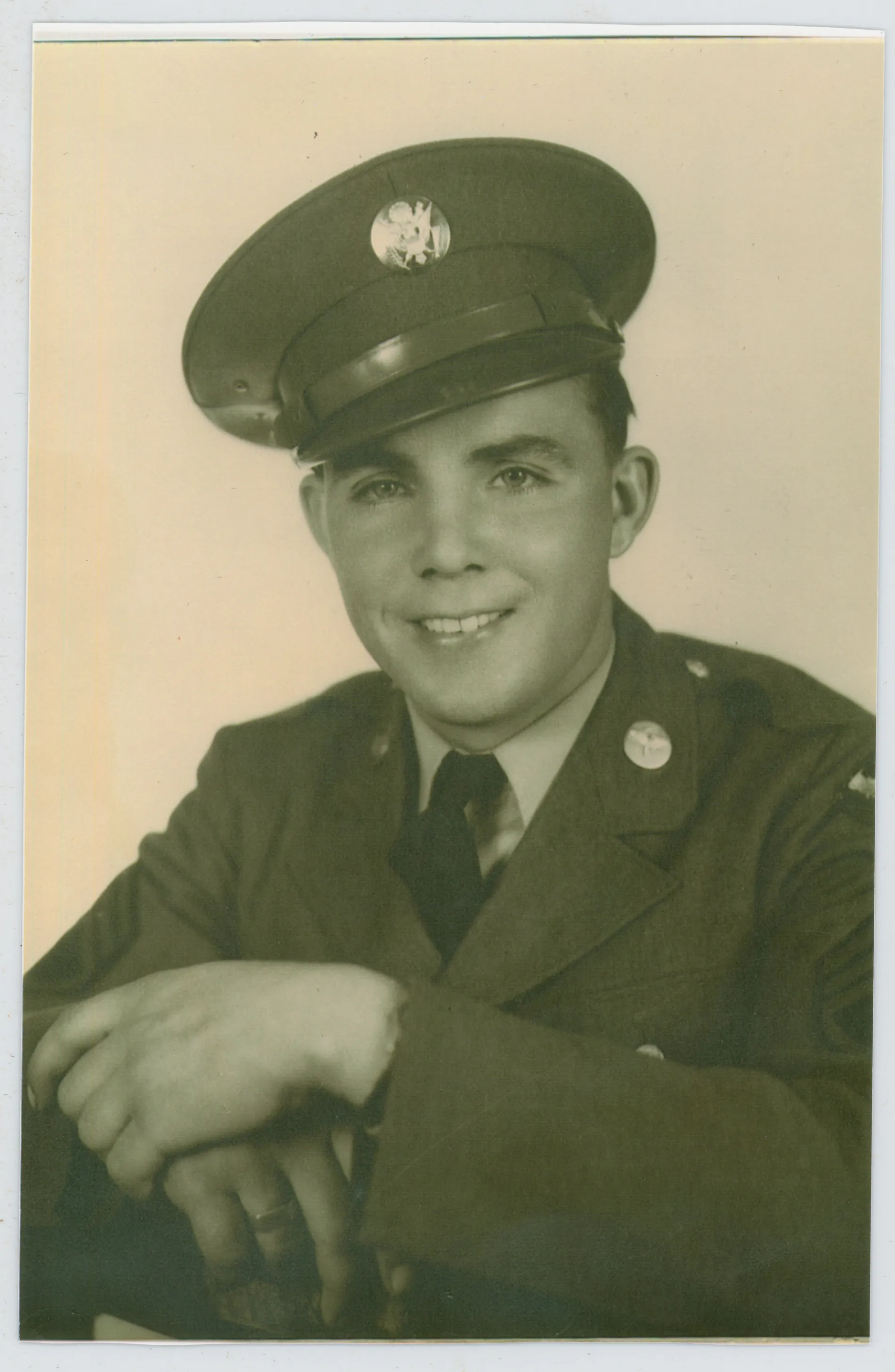 This is a portrait of Oscar Allison that was likely taken around the time Oscar enlisted in the military.