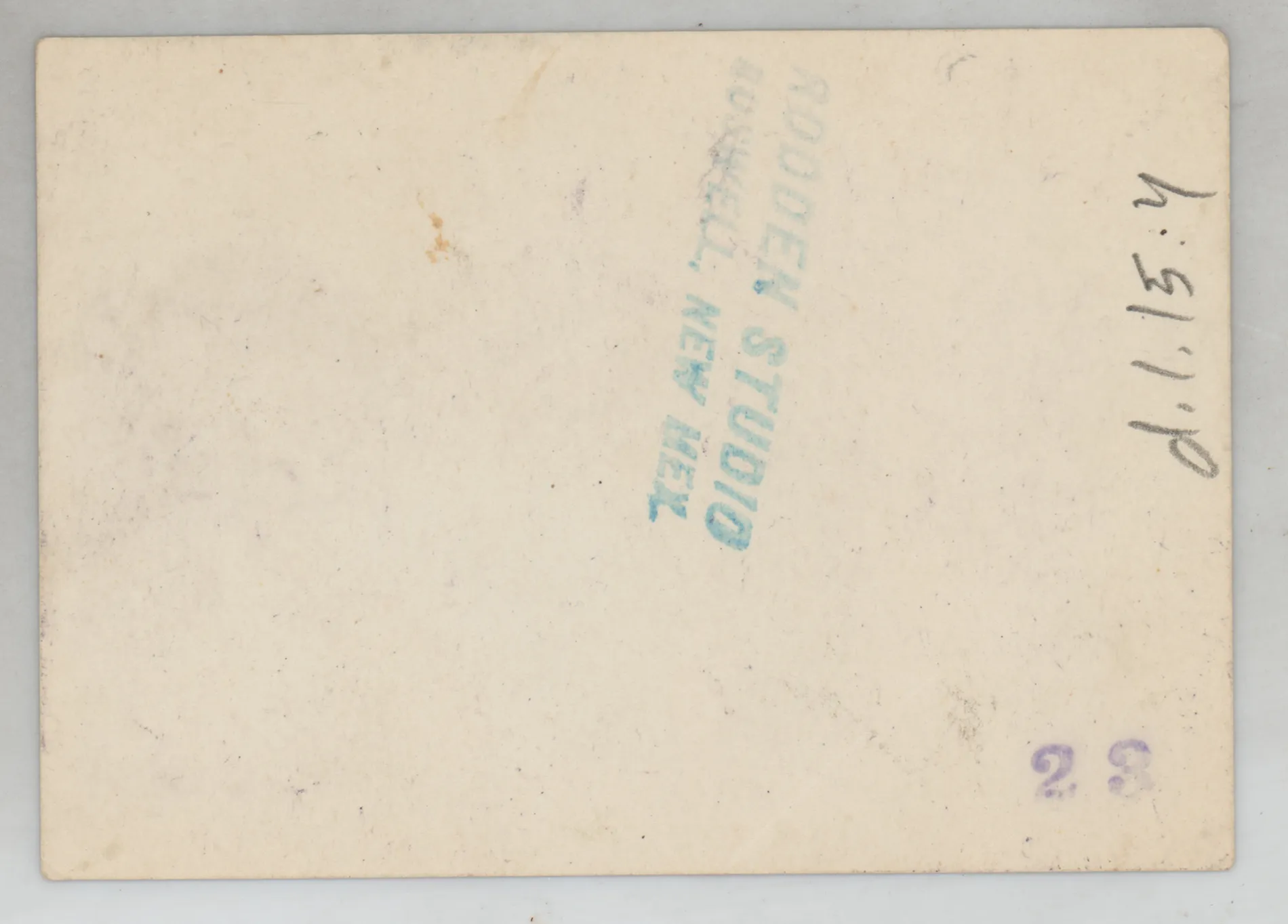 Verso: [Another view of gdutted deer in tree]