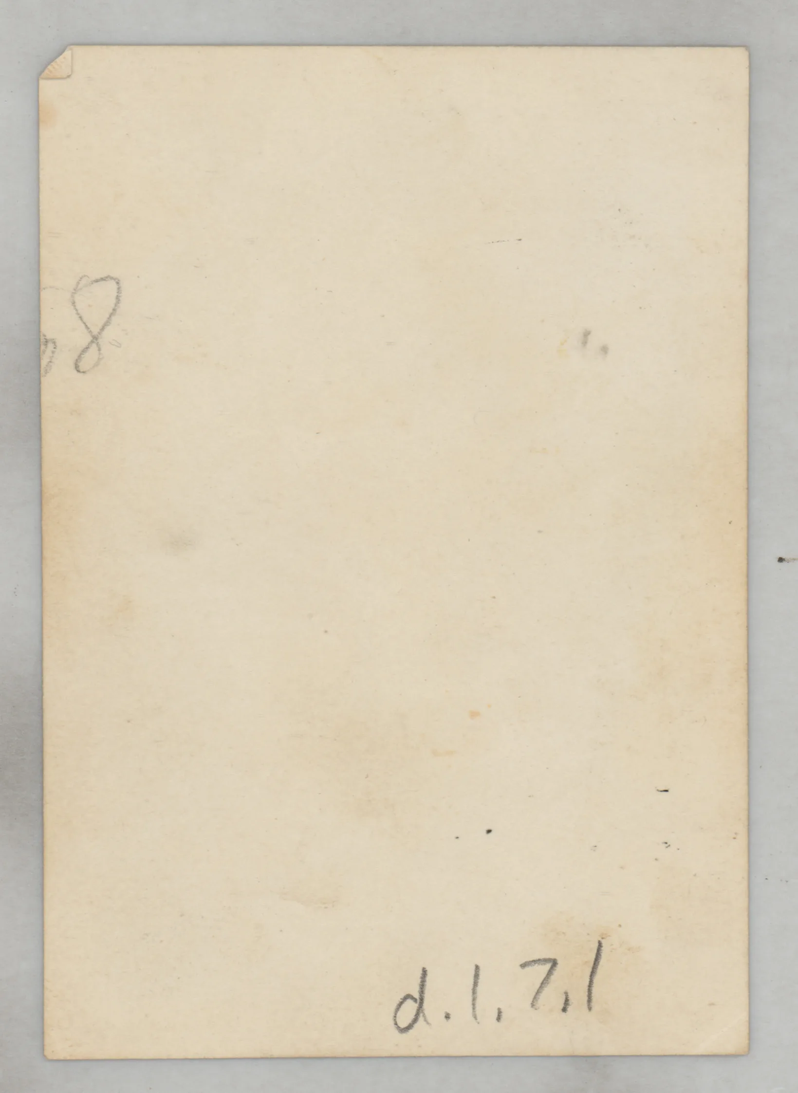 Verso: [Sammy McKinstry wearing a hat and oversized shoes]