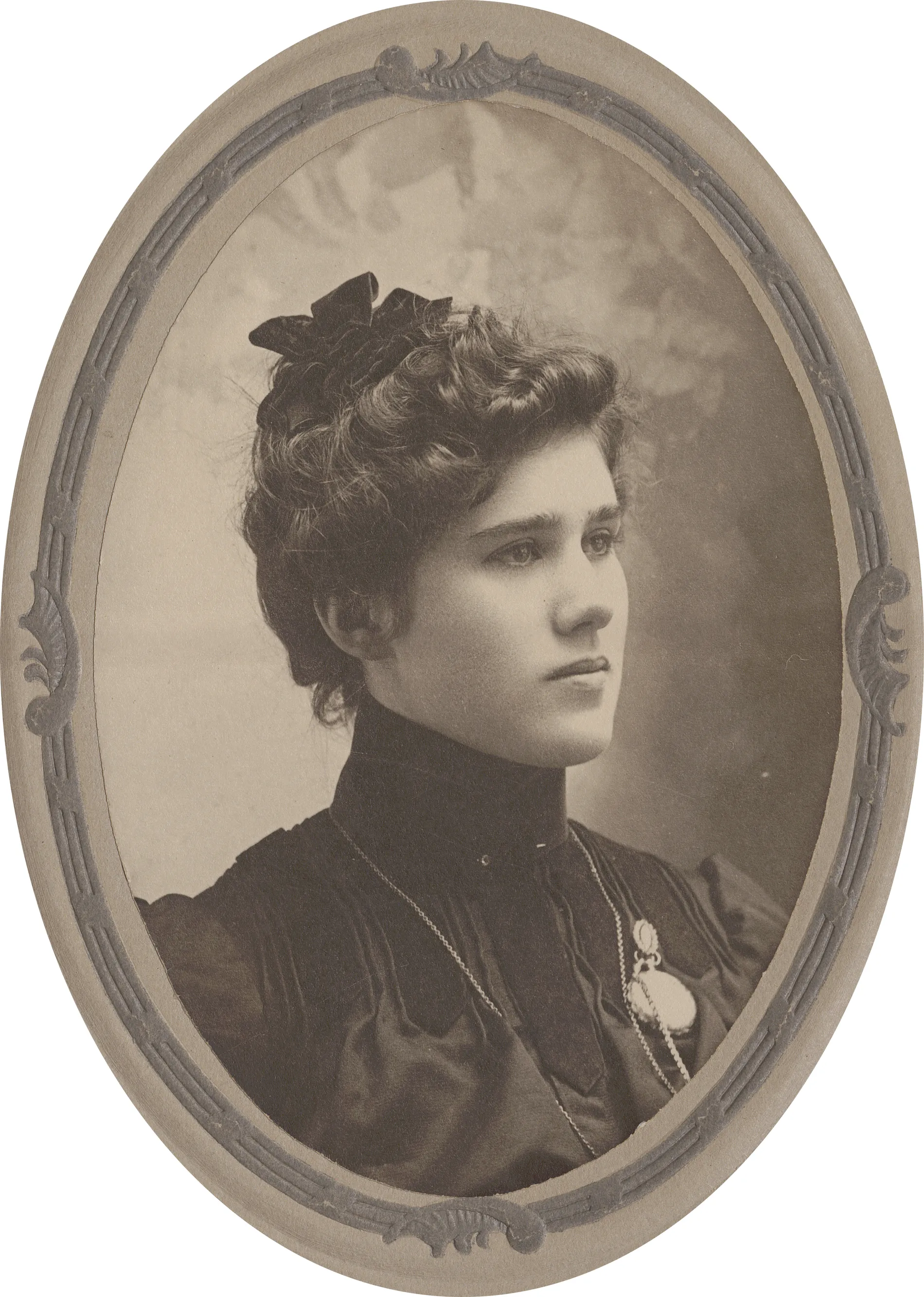 Closer view of portrait: Adeline McKinstry