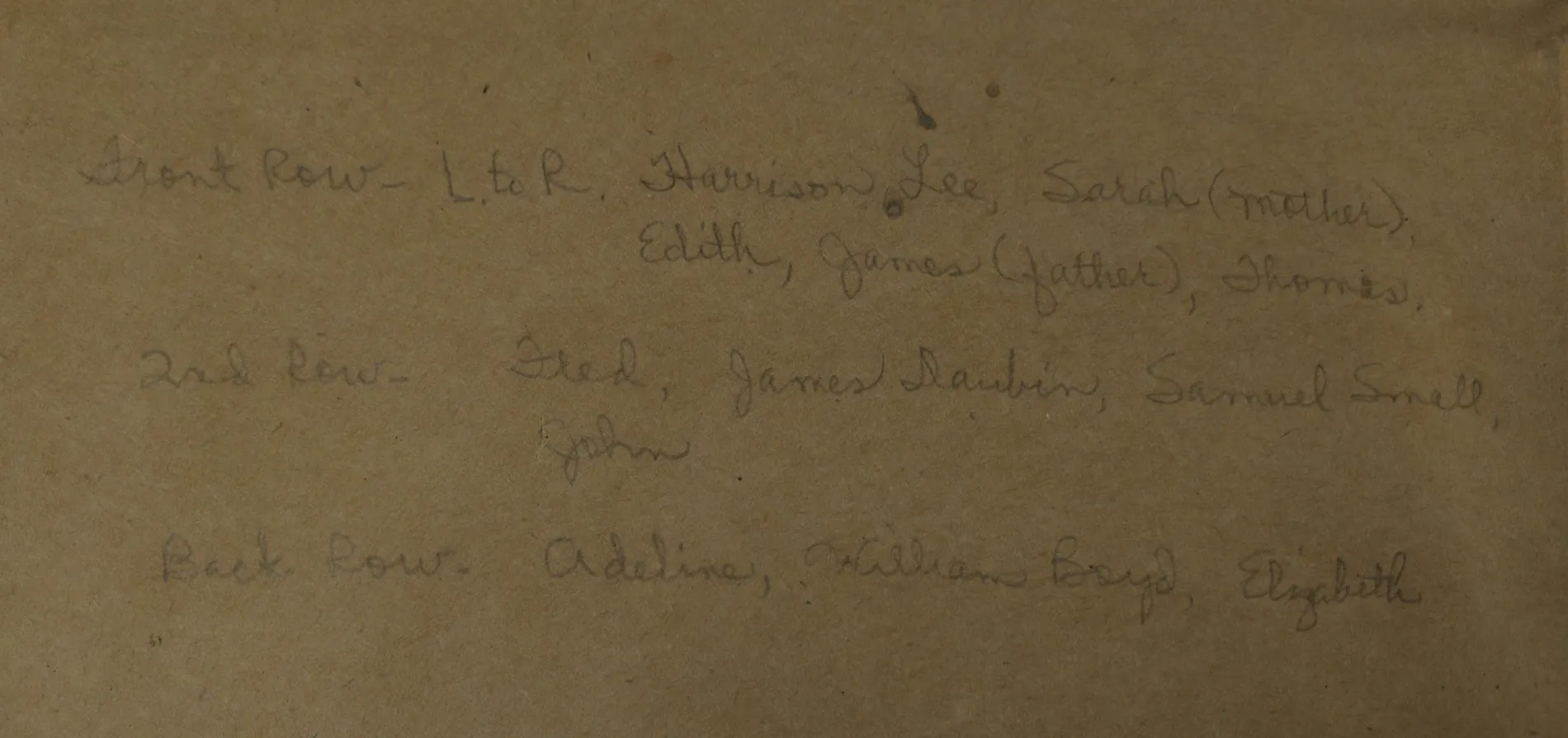 Verso: [James McKinstry family]