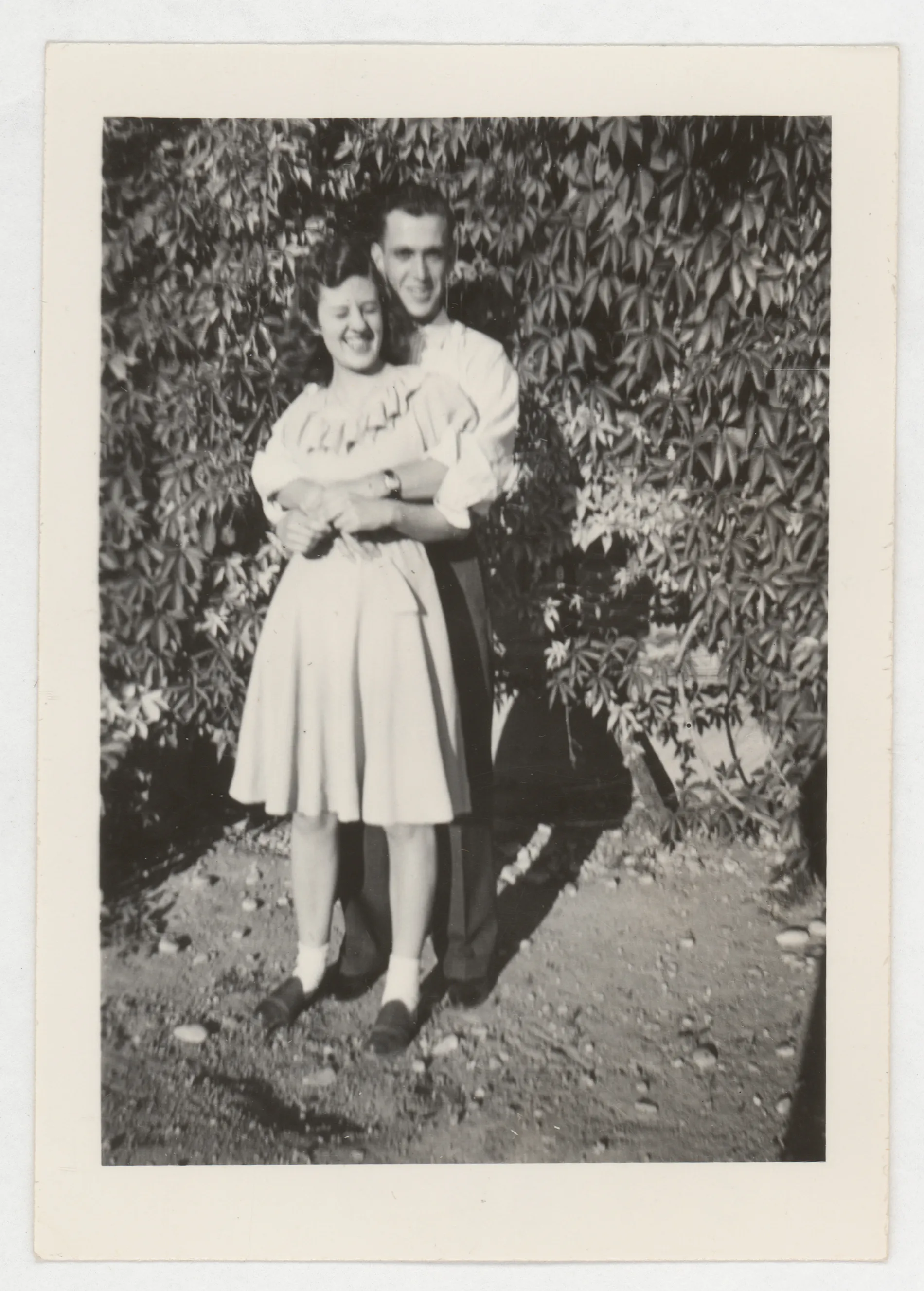 This photograph depicts Jean McKinstry and Billy Baldwin, who is identified as a boyfriend on the verso. This image likely dates to 1941, but a 1942 date is possible.