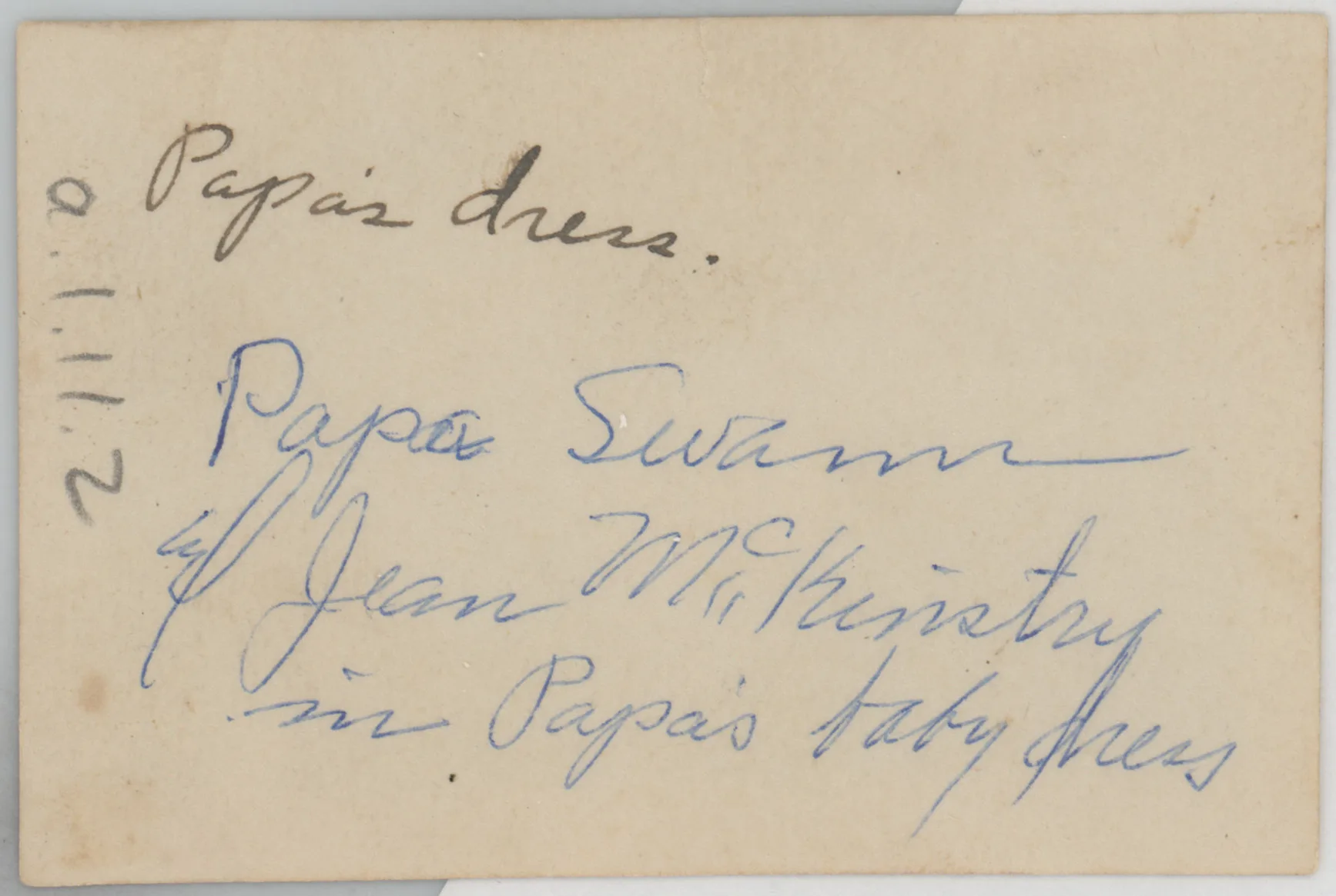 Verso: [Jean McKinstry and Austin Swann]