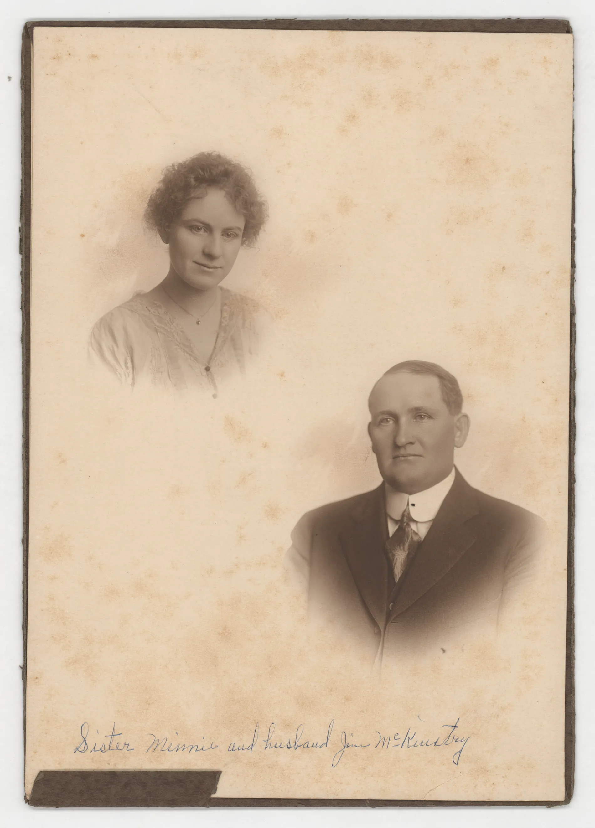 Minnie Swann McKinstry, from [Portraits of Jim and Minnie McKinstry, circa 1912]