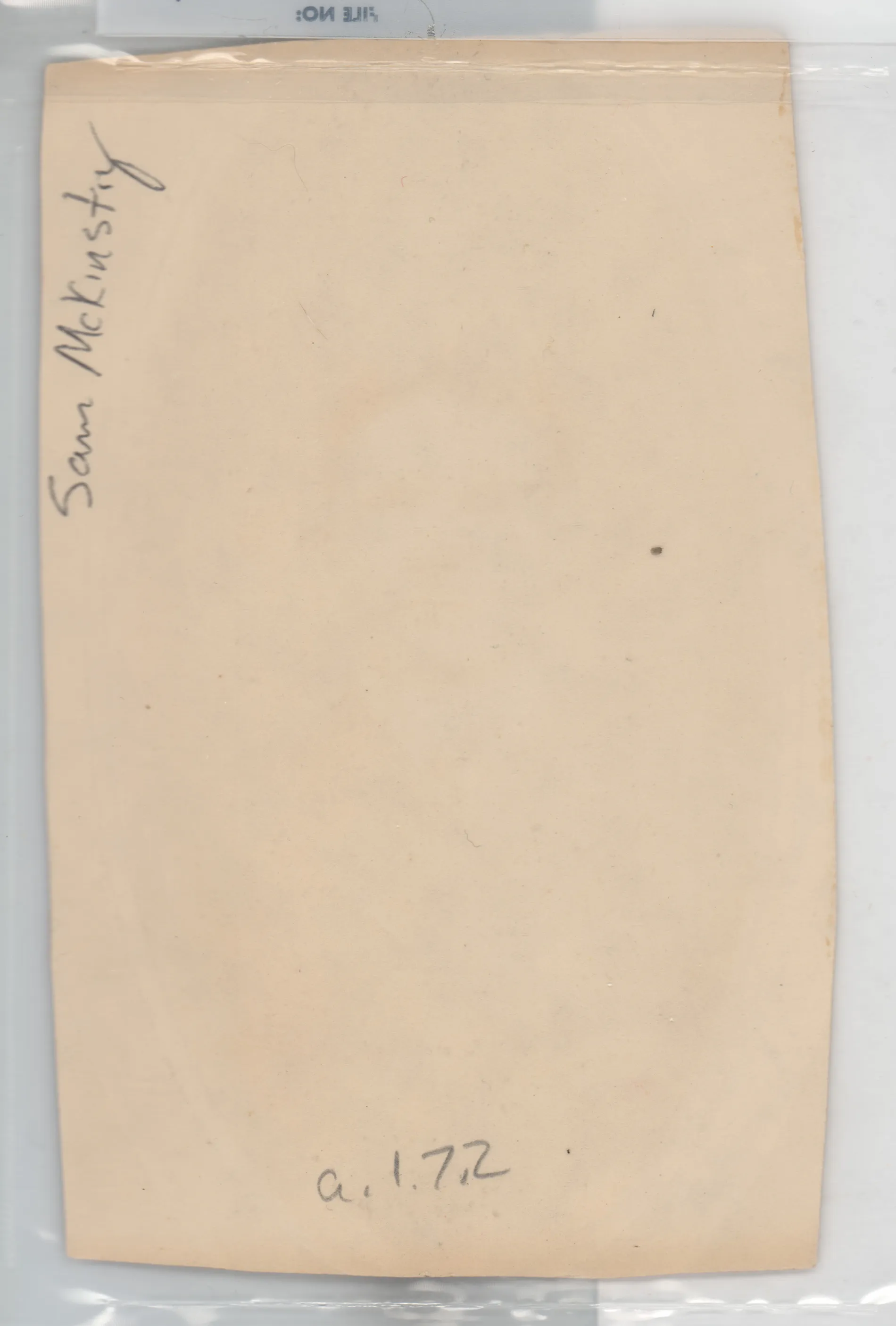 Verso: Sam McKinstry