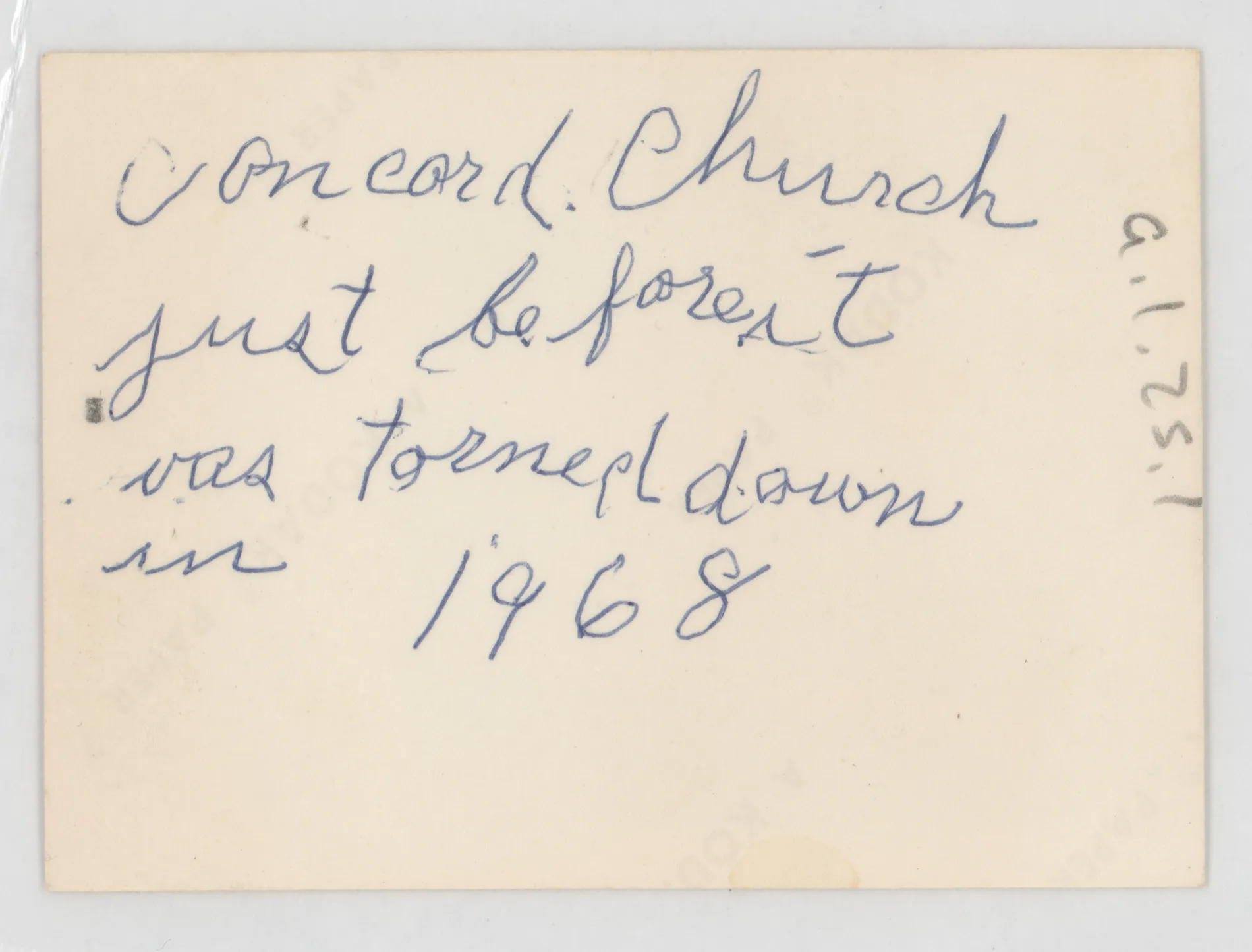 Verso: [Concord Church at Jacobia, 1928]