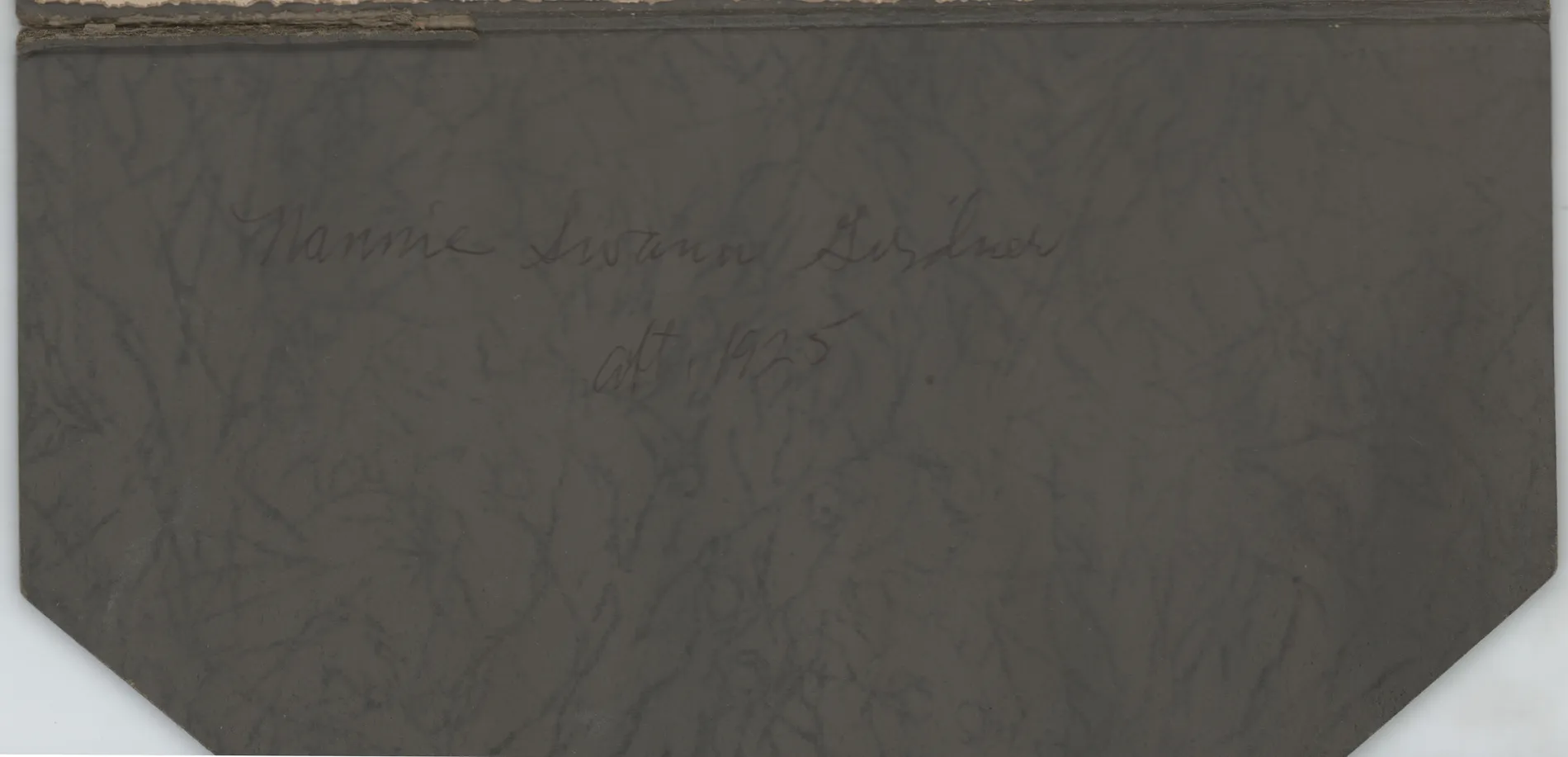 Verso: [Nannie Swann Girdner, circa 1925]