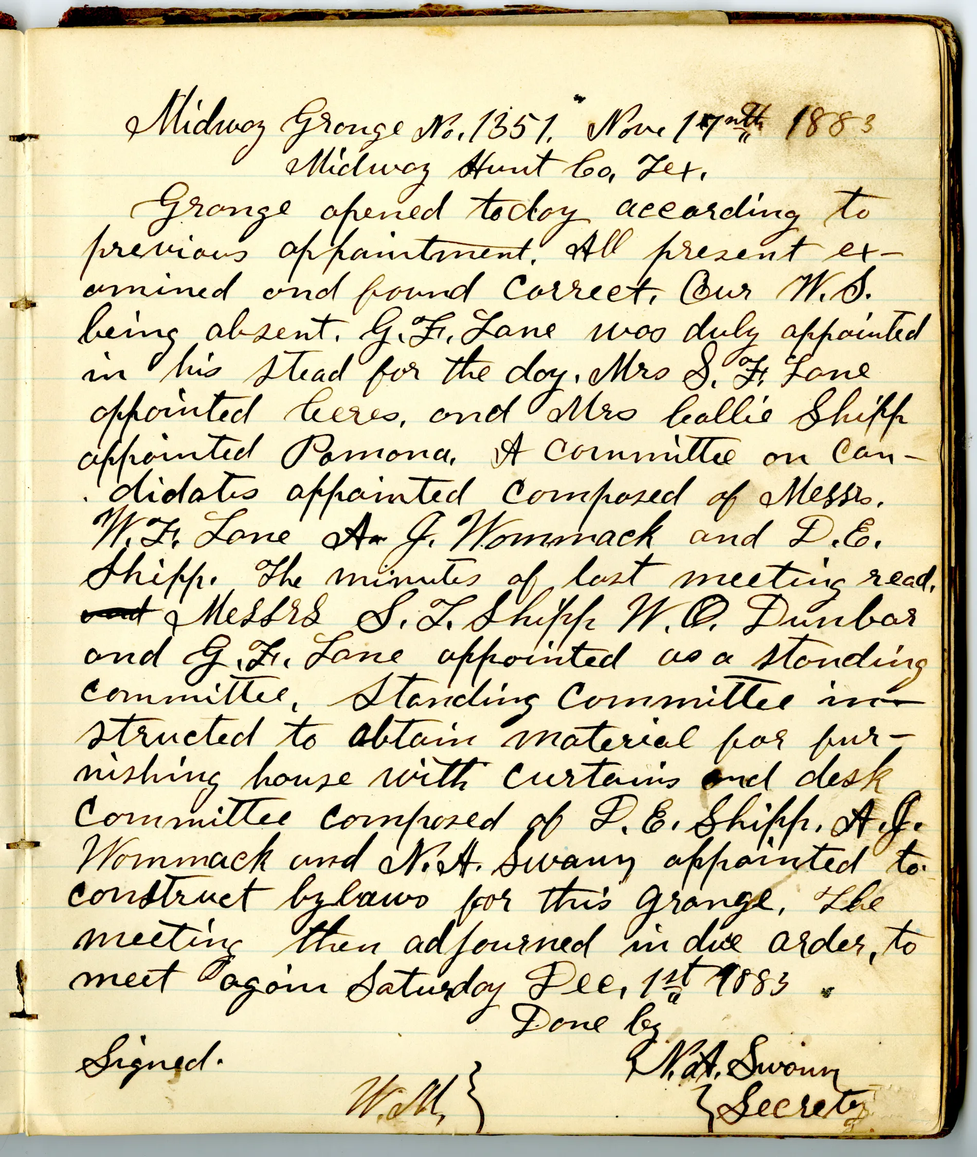 p.5 of [Minutes of the Midway Grange No.1351]