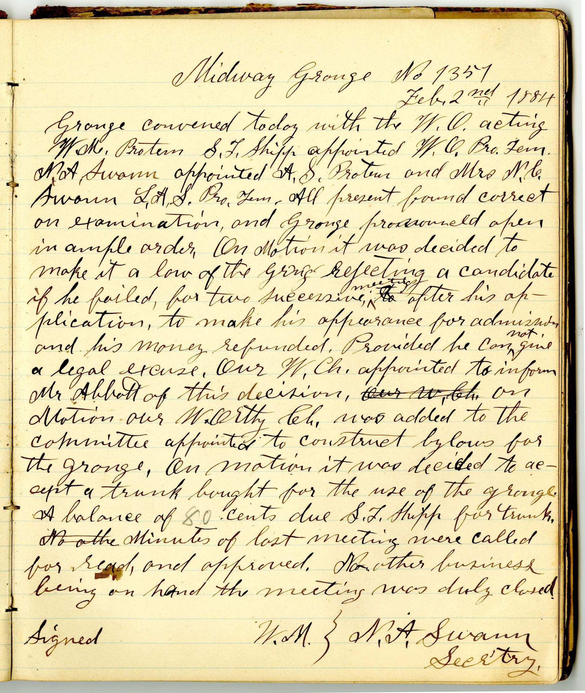 p.11 of [Minutes of the Midway Grange No.1351]