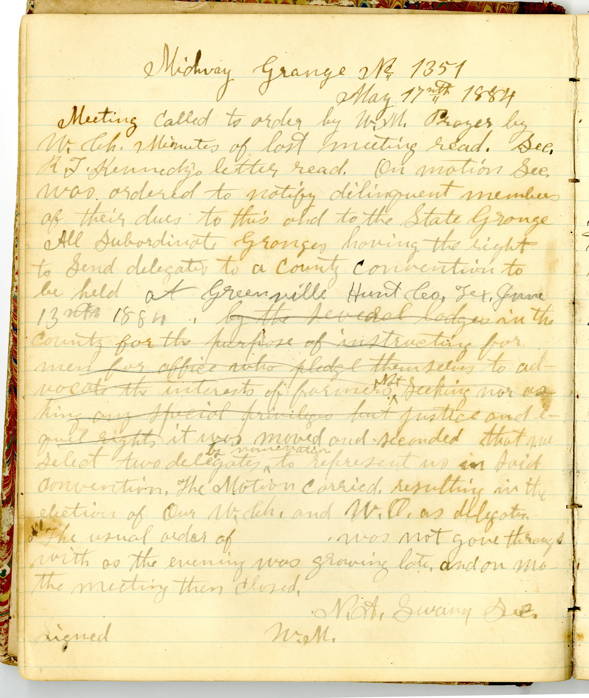 p.16 of [Minutes of the Midway Grange No.1351]
