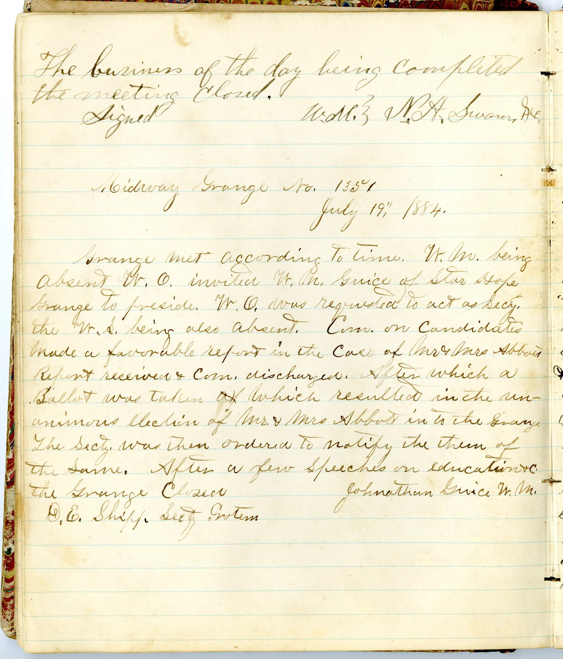 p.20 of [Minutes of the Midway Grange No.1351]