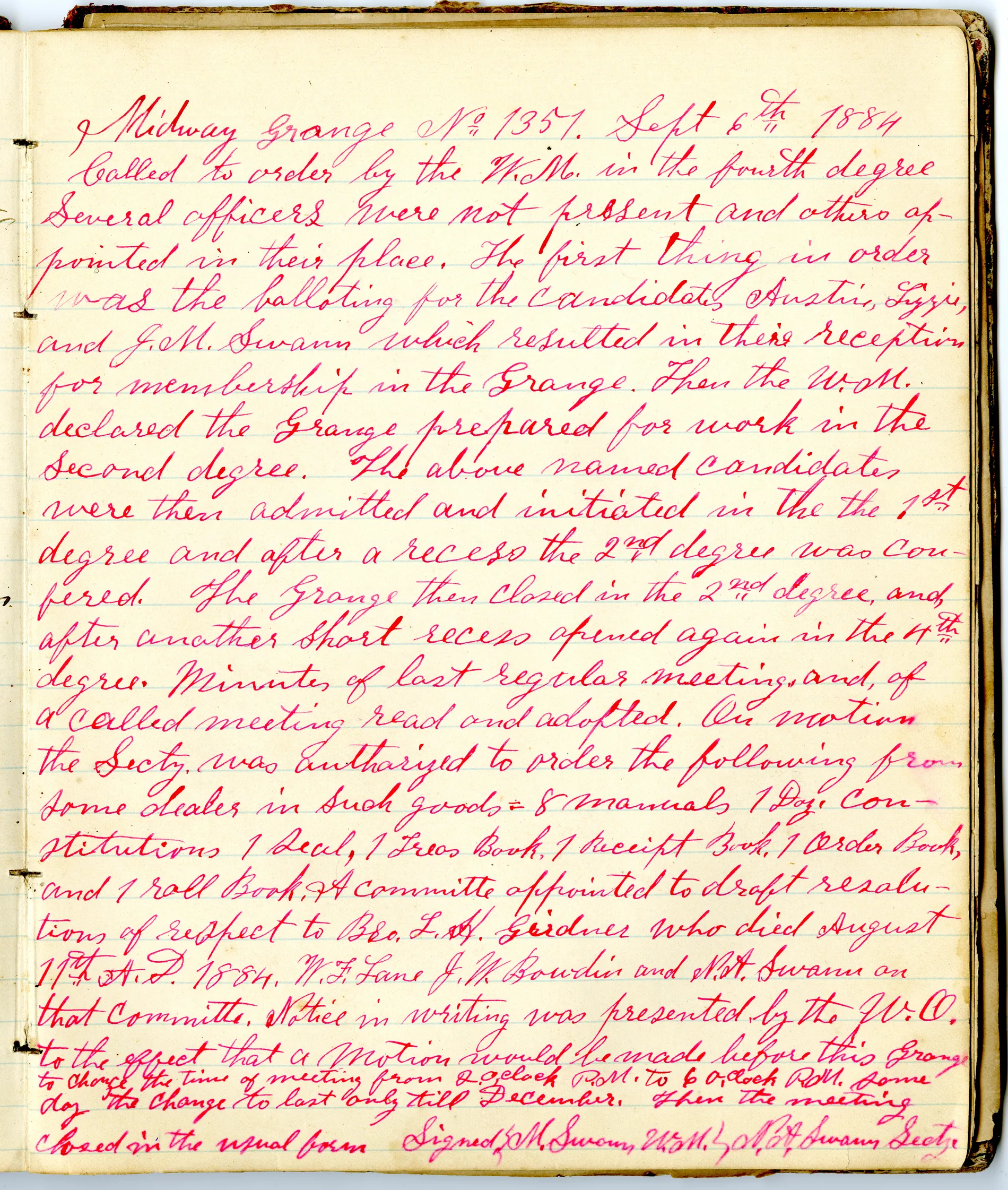 p.23 of [Minutes of the Midway Grange No.1351]