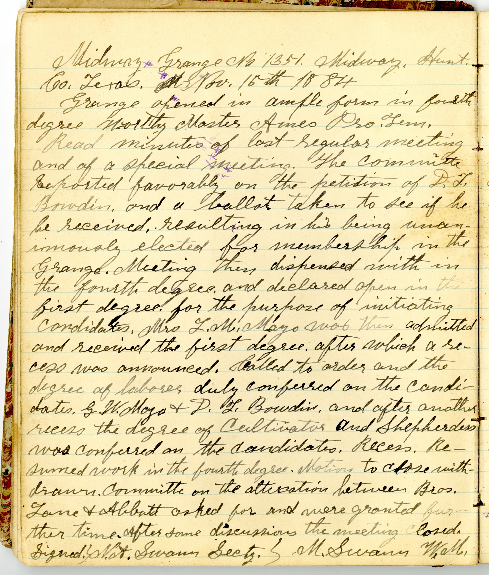 p.28 of [Minutes of the Midway Grange No.1351]