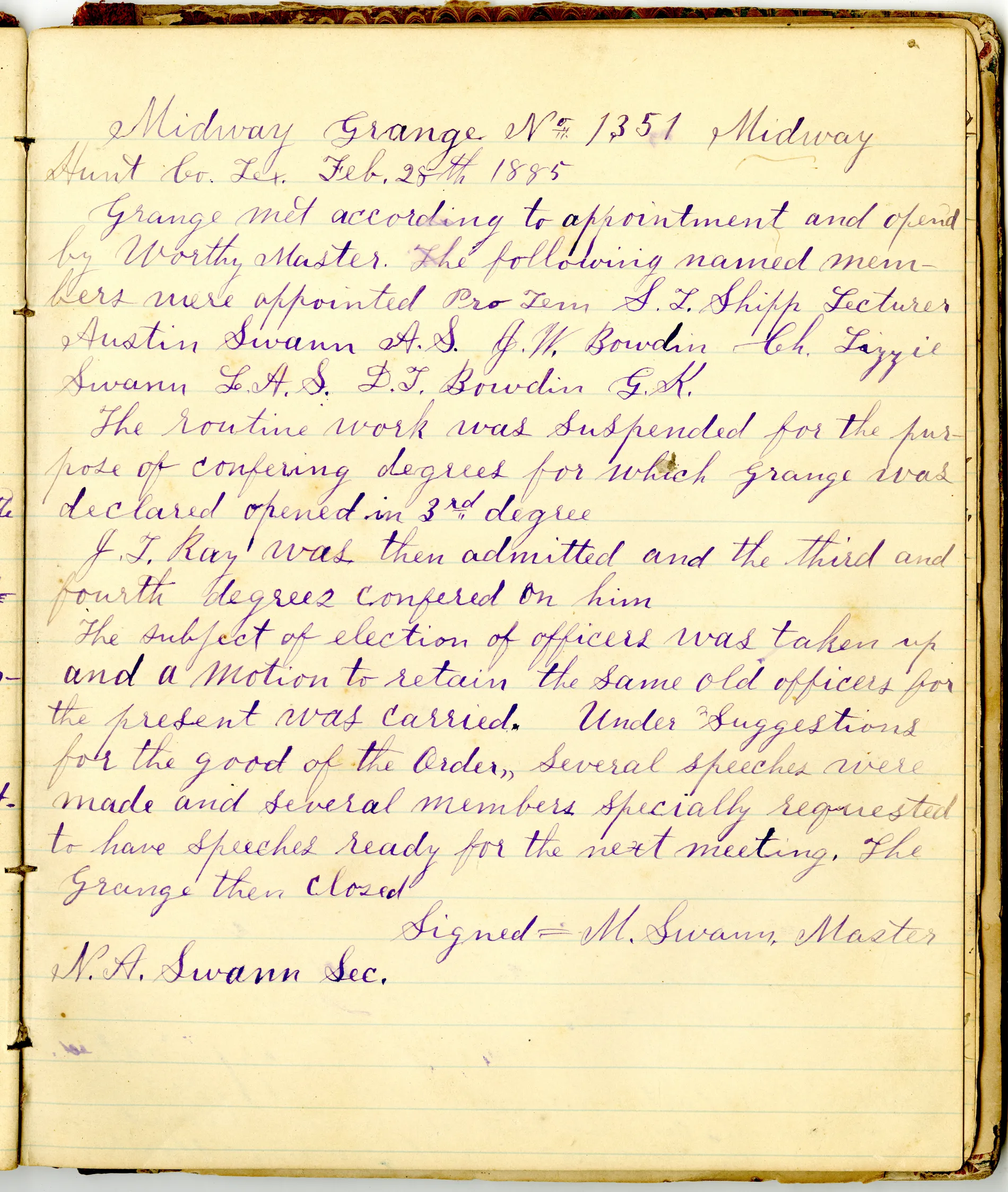 p.31 of [Minutes of the Midway Grange No.1351]