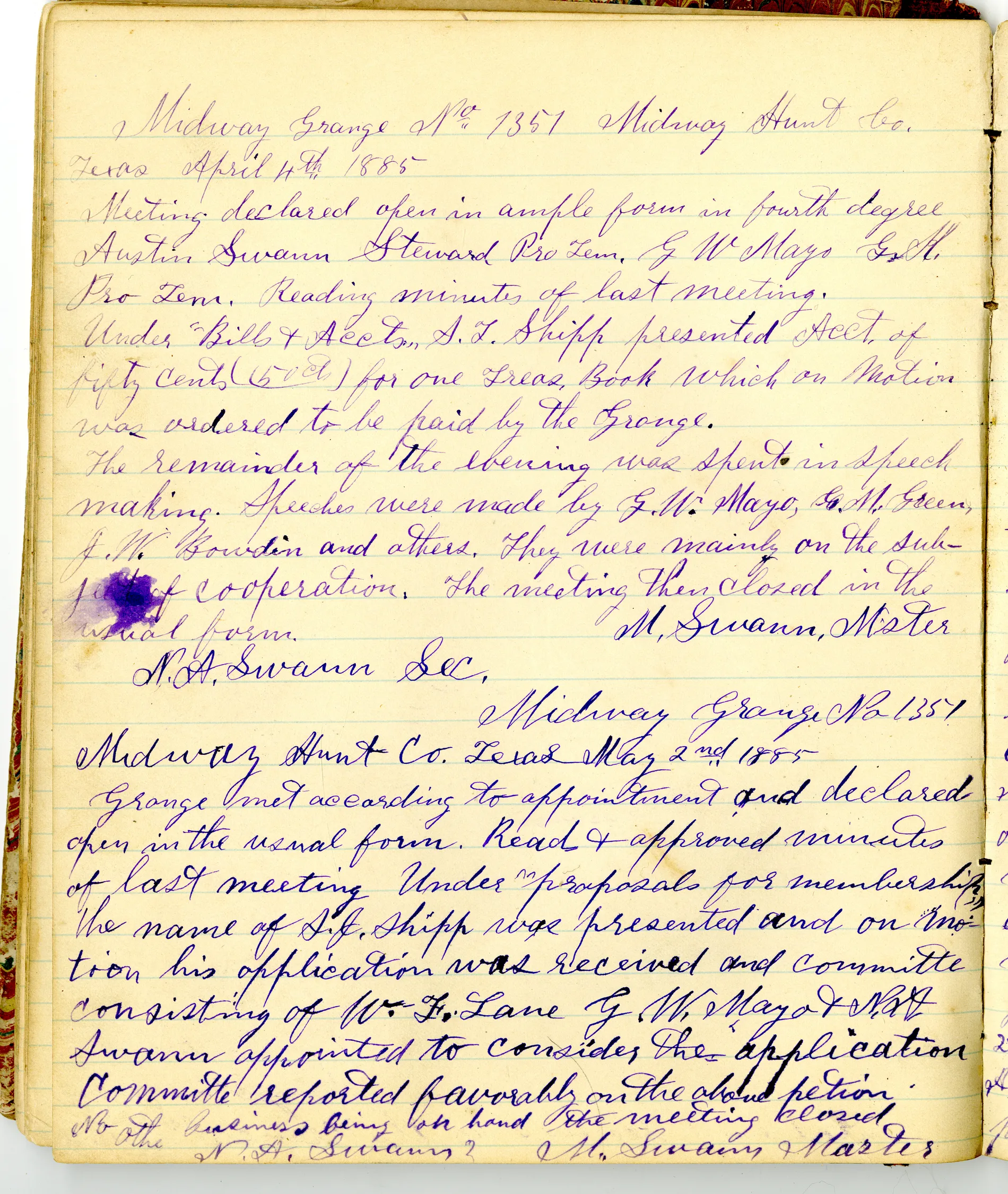 p.32 of [Minutes of the Midway Grange No.1351]