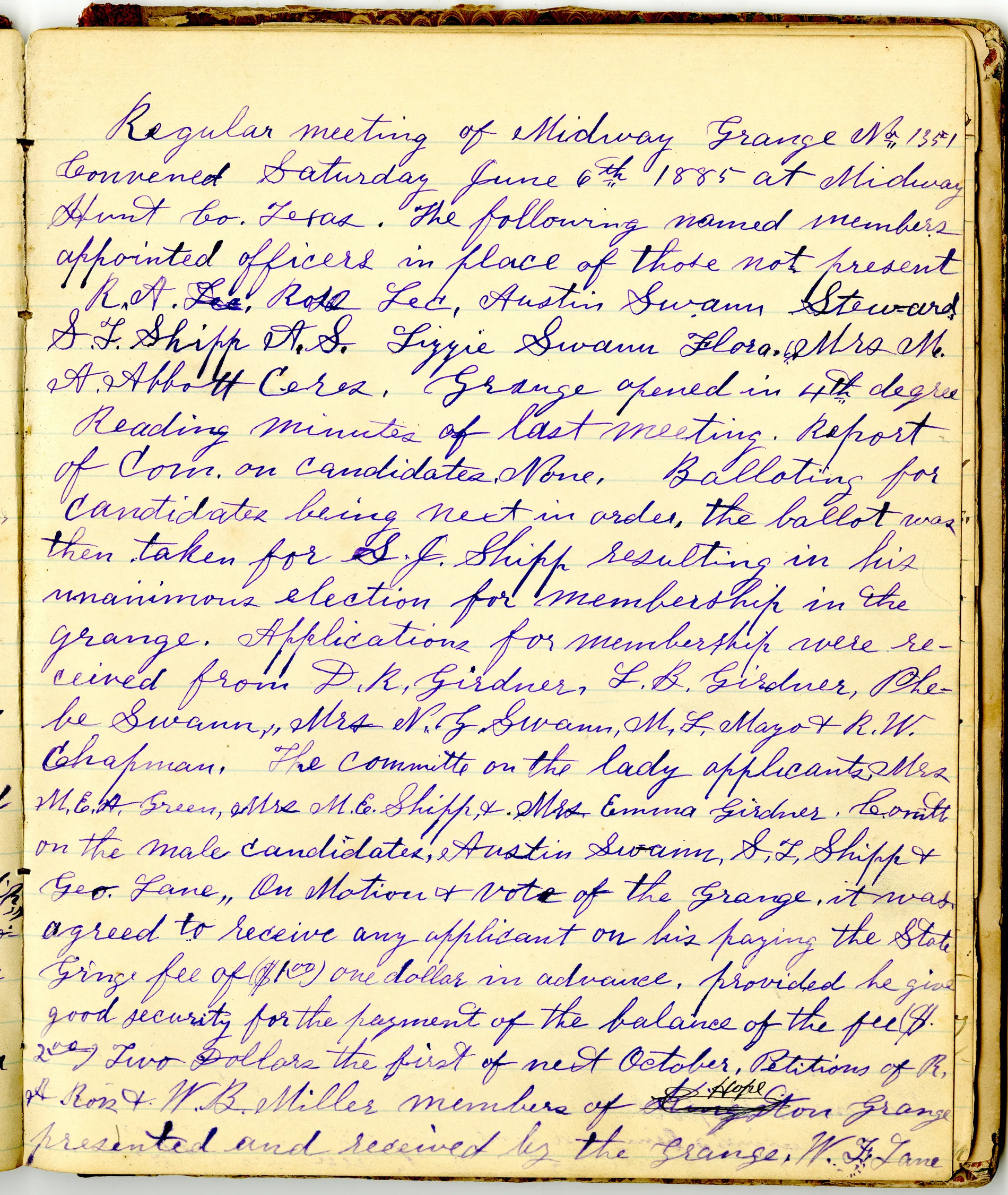 p.33 of [Minutes of the Midway Grange No.1351]