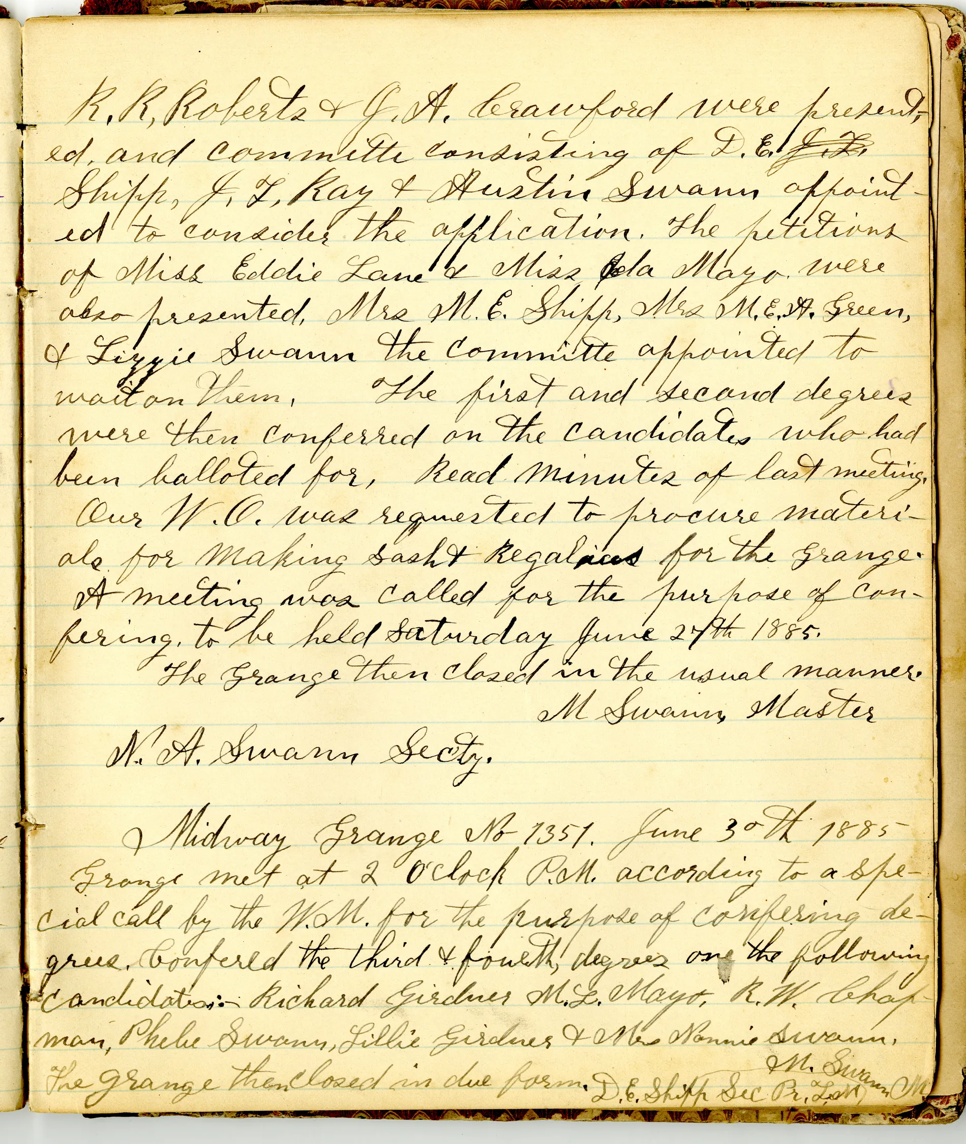 p.35 of [Minutes of the Midway Grange No.1351]