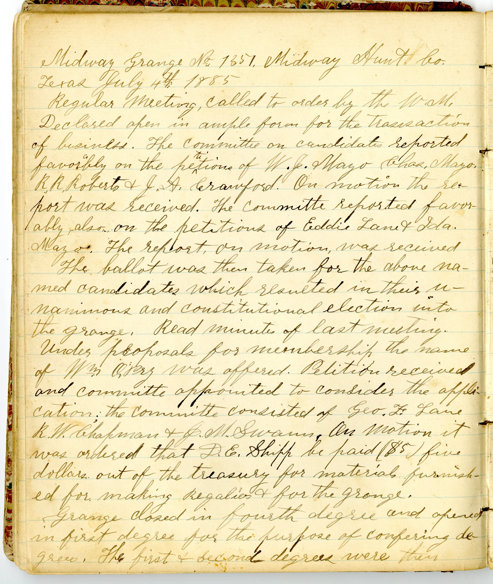 p.36 of [Minutes of the Midway Grange No.1351]
