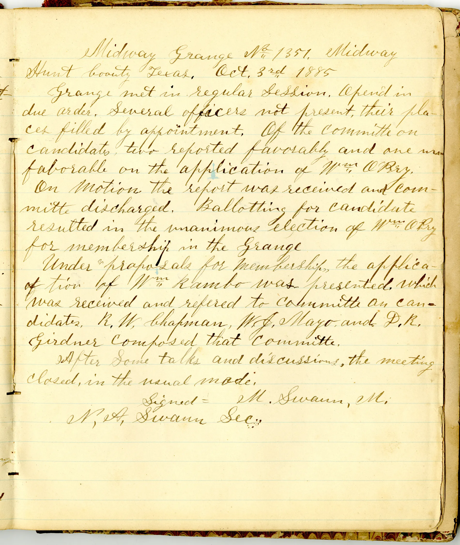 p.39 of [Minutes of the Midway Grange No.1351]