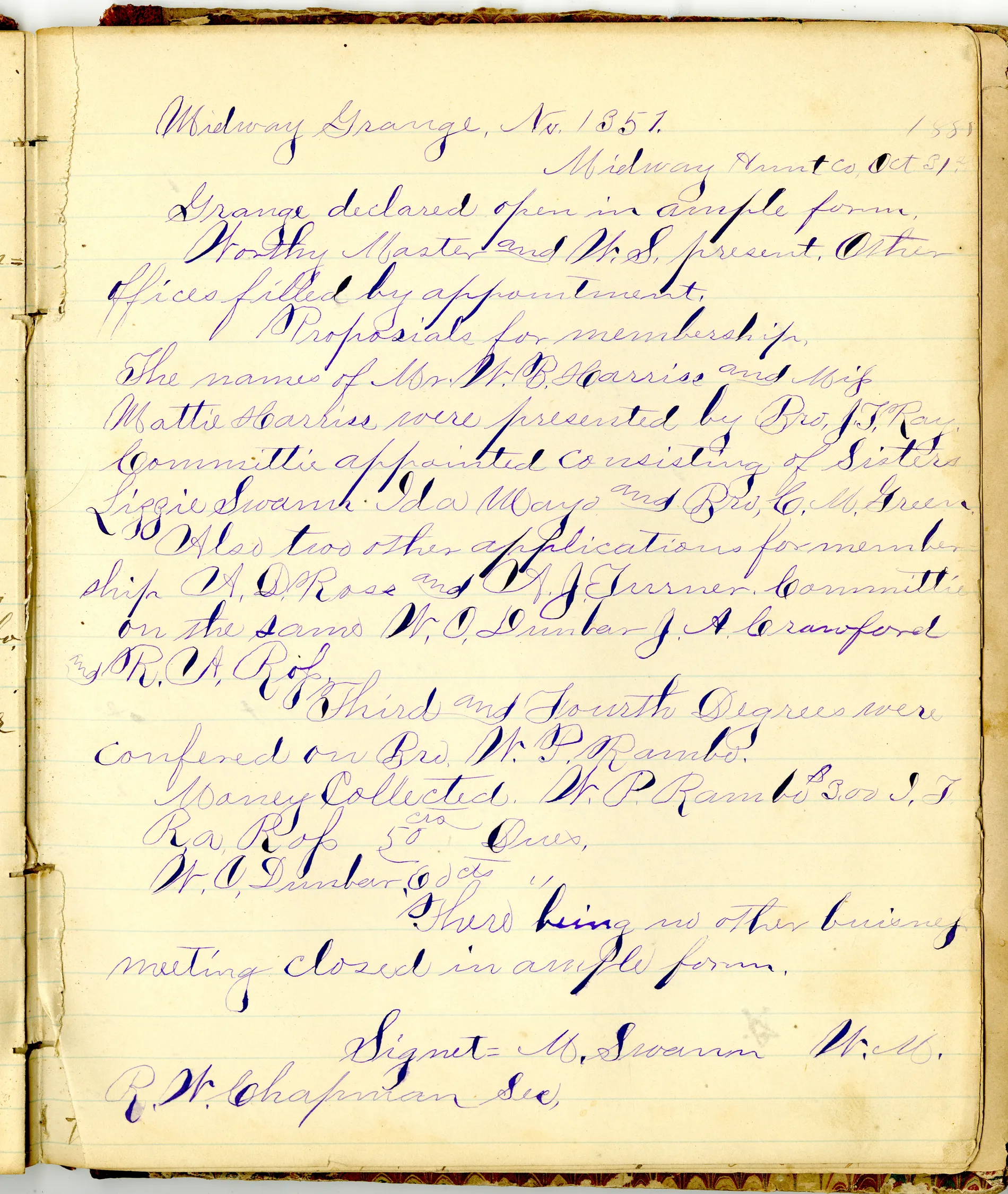 p.41 of [Minutes of the Midway Grange No.1351]