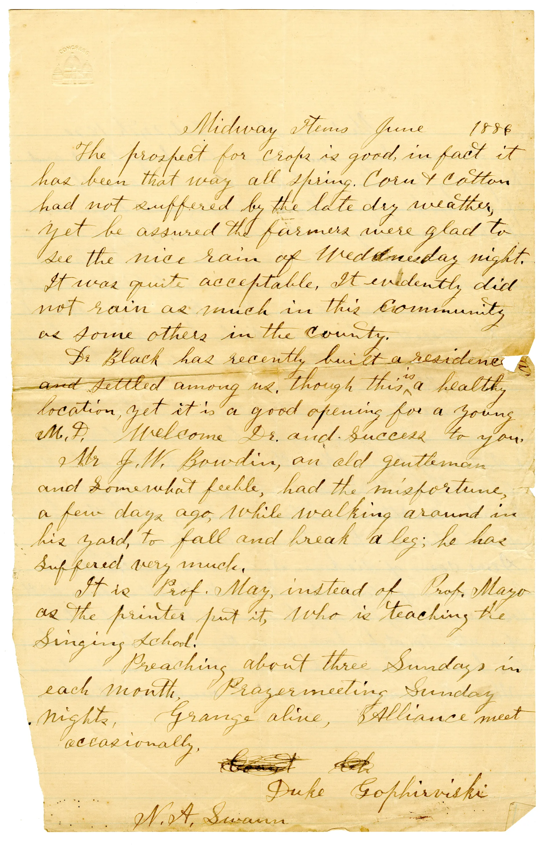 Sheet 2 of [Minutes of the Midway Grange No.1351]