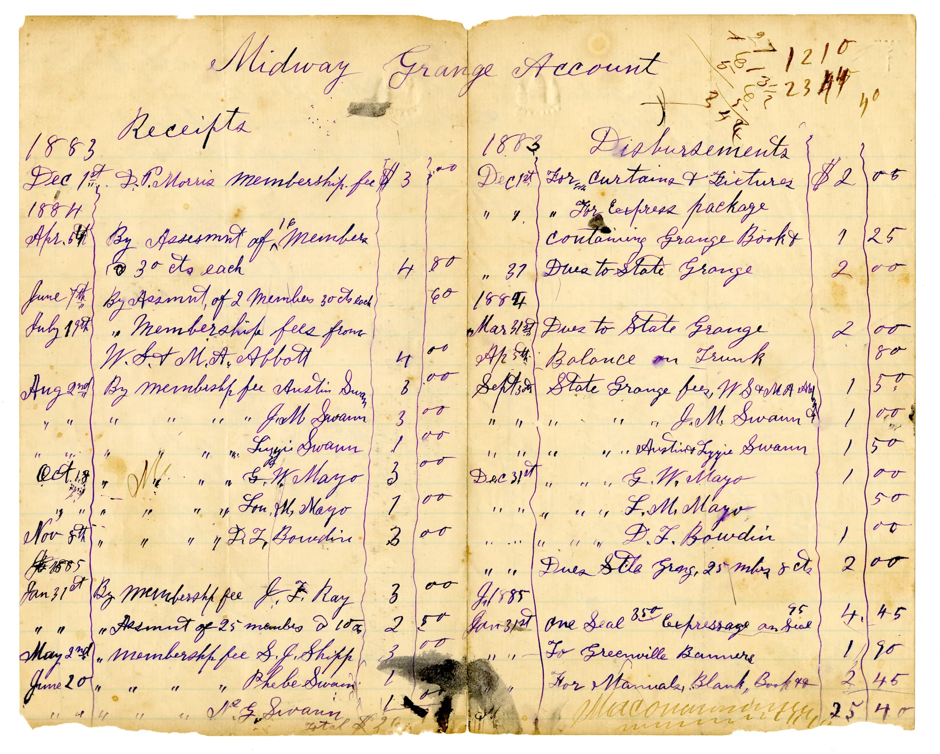 Midway Grange Account 1 of [Minutes of the Midway Grange No.1351]