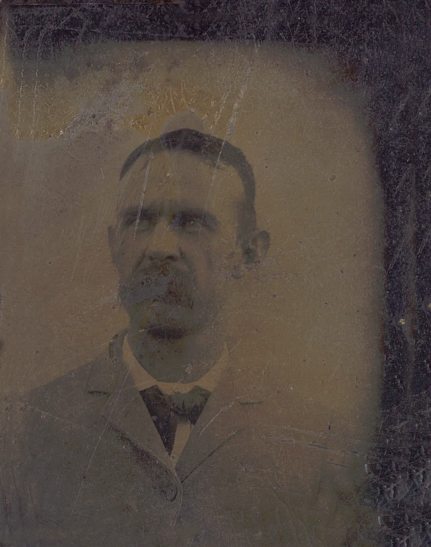 This is a portrait of Austin Swann likely dating from between 1890 and 1895. 